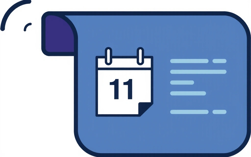 Ilustración de un calendario marcando una fecha importante, simbolizando las actualizaciones y revisiones de la política.